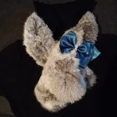 ラビットファー マフラー アクセサリー付