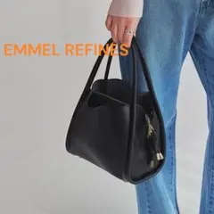 EMMEL REFINES 2WAY ミディアムトートバッグ　黒　ブラック