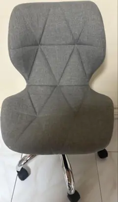 【美品】デスクチェア　布地　グレー