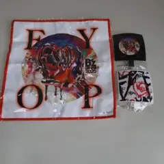 B’z 　FYOP ガチャ ガチャ フォンタブ ２個、ファイバータオル１枚