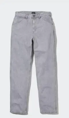UNIQLO ワイドフィットジーンズ W35(89㎝) テーパード ライトグレー