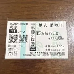 フォルテアンジェロ 日本ダービー　現地応援馬券