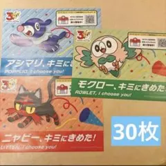 ポケモン30周年　ポケモンセンター　フライヤー　チラシ　御三家　ニャビー