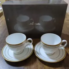 新品 ノリタケ Noritake ティーコーヒーカップ・ソーサー 碗皿ペアセット