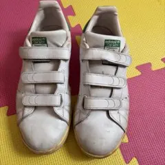 adidas Stan Smith ベルクロ スニーカー ホワイト/グリーン