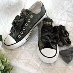 新品コンバース converse 可愛いベロアリボン　23