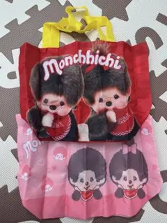 Monchhichi エコバッグ 赤/ピンク 2点セット