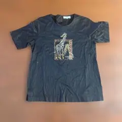 Leilian レリアン 半袖Tシャツ キリン刺繍 ブラック 11のサムネイル