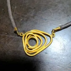 ゴールド スワール デザイン ネックレス ペンダント