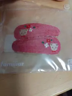 familiarヘアピン2個入✨新品 パッチンドメ Sサイズ ファミちゃんお花