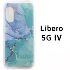Libero 5G Ⅳ ケース 青緑 クリア 透明 カバー