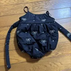 ミルクバーム　リボン　刺繍　ドレス　ロンパース