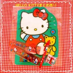 サンリオ♡ハローキティ シャーペン 下敷き定規 消しゴム セット♡