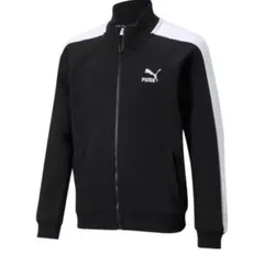 PUMA ジップアップジャケット ブラック/ホワイトやりら人気