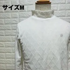 St ANDREWS ホワイト ハイネックセーター ゴルフウェア【729】