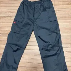 ダークグレー カーゴパンツ ウエストゴム