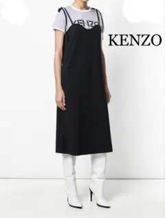 KENZO デザインTシャツワンピース　ロングワンピース　レアのサムネイル