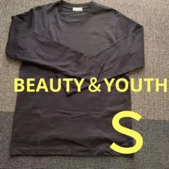 BEAUTY&YOUTH ブラック長袖カットソーＳ