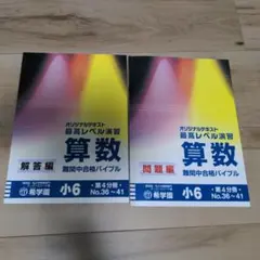✿希学園小6【最高レベル演習 算数】復習テスト 2025年最新】希学園 最高レベル算数 小6の人気アイテム - メルカリ