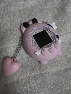 たまごっちケース パステルピンク ハートチャーム付き