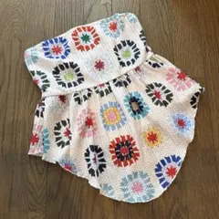 カラフルな花柄 ベアトップ チューブトップ