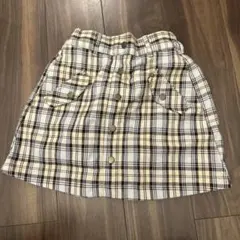 ピンクラテ　チェック柄スカート XS