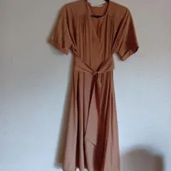 Ray BEAMS 半袖 ワンピース キャメルのサムネイル