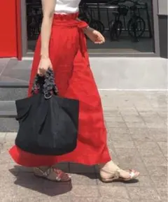 CURRENTAGE linen red リネンスカートのサムネイル