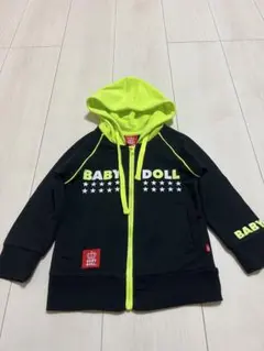 BABYDOLL フルジップパーカー ブラック 90