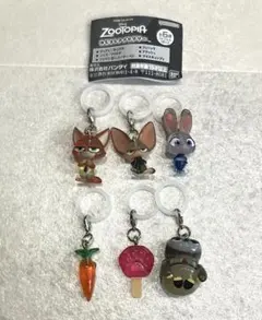 ズートピア1 カプセルトイ 全6種　めじるしアクセサリー　コンプリート
