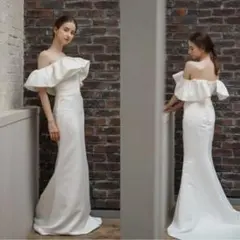 ドレスプロダクション オフショルダー ソフトマーメイドドレス（W268）　S相当