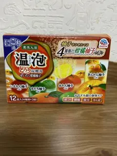 温泡 とろり炭酸湯 ぜいたく柑橘柚子 12錠入・入浴剤・にごり湯のサムネイル