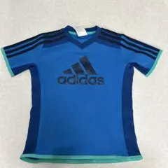 adidas 青 Vネックシャツ