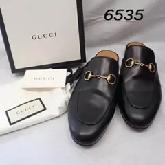 RU-6535　GUCCI　レザースリッパ　レディース　38サイズ