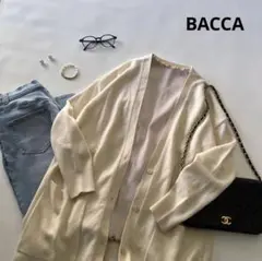 b1833 BACCA Vネック ウールニット カーディガン トゥモローランド