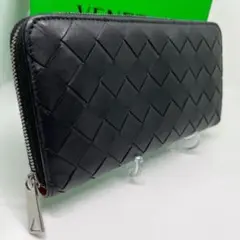 【現行 極美品】RFID内蔵 ボッテガヴェネタ 長財布 ブラック レッド