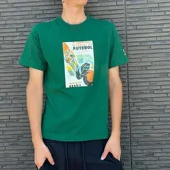 アディダス FIFA W杯復刻Tシャツ 1950ブラジル 復刻 緑 M｜春 古着