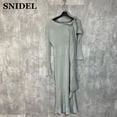 SNIDEL ショルダーリボンアシンメニットワンピース