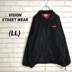 VISION STREET WEAR コーチジャケット　LL オーバーサイズ　黒