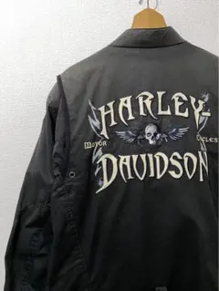 【激レア】HARLEY-DAVIDSON スカル刺繍　ライダース　ジャケット
