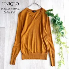 【美品】 UNIQLO ユニクロ ニット セーター Vネック Ｍ　レディース