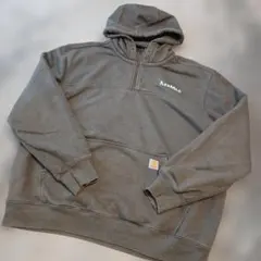 Carhart　レインディフェンダー企業刺繍　ハーフジップパーカー　2XL