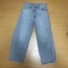 最終値下げGU バレルレッグジーンズ ライトグレー 30 ストリート　Y2K