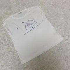 Samansa Mos2 サマンサモスモス　フレンチスリーブTシャツ　白　M