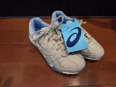 ASICS キッズ スニーカー グレー/ブルー