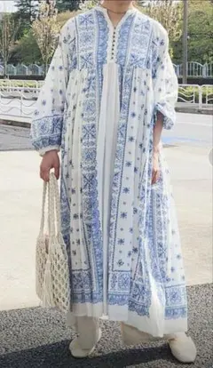 CRAFT STANDARD BOUTIQUE 長袖 ワンピース ブルー系