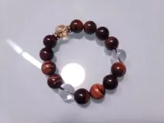 タイガーアイ 天然石 ブラウン パワーストーン ブレスレット14mm