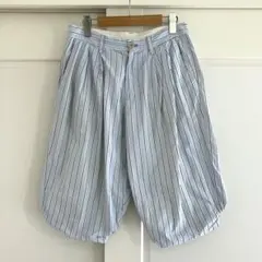 DIGAWEL ストライプ バルーンバギーショーツ ブルー 0 美品のサムネイル