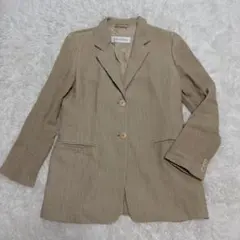 白タグ 極美品✨】Max Mara ジャケット リネン ベルト 無地 ベージュ