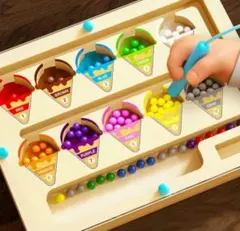 モンテッソーリ 知育玩具 おもちゃ 磁石 アイスクリーム 迷路